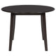 Caty 5pc Round Dining Table Set | 4 Chairs | 2 Drop Leaves | Brown