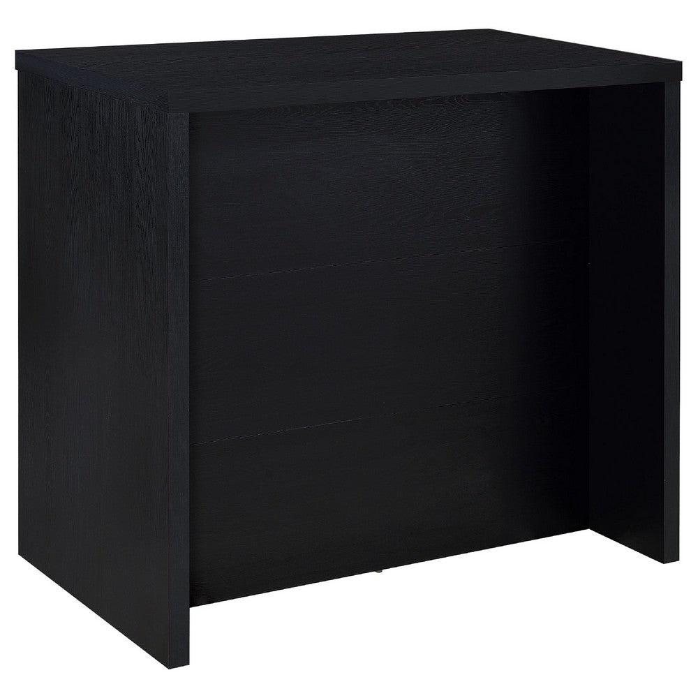 Anga Home Bar | 6 Shelves | 12 Wine Bottle Holders | Stemware | Black 47"