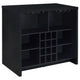 Anga Home Bar | 6 Shelves | 12 Wine Bottle Holders | Stemware | Black 47"