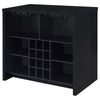 Anga Home Bar | 6 Shelves | 12 Wine Bottle Holders | Stemware | Black 47"