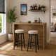 Anga Home Bar | 6 Shelves | 12 Bottle Holders | Stemware | Brown 47"