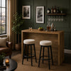 Anga Home Bar | 6 Shelves | 12 Bottle Holders | Stemware | Brown 47"