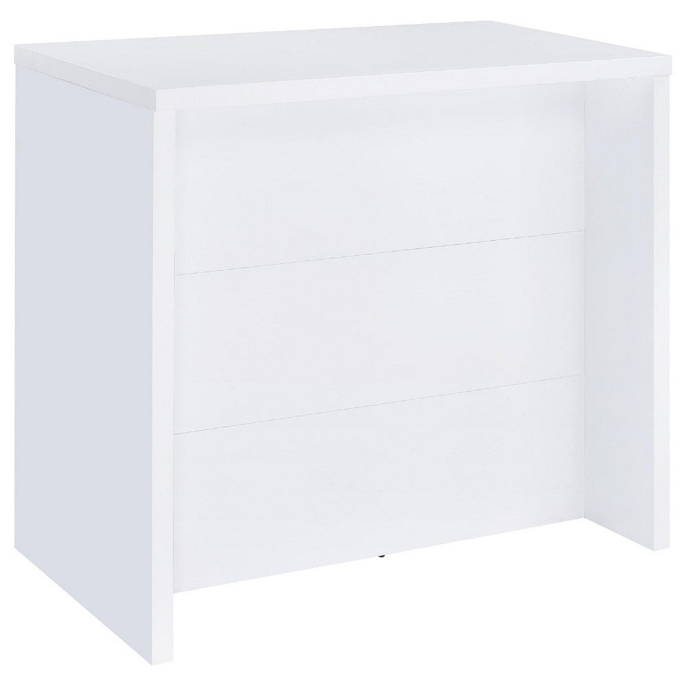 Anga Home Bar | 6 Shelves | 12 Bottle Holders | Stemware | White 47"