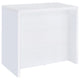 Anga Home Bar | 6 Shelves | 12 Bottle Holders | Stemware | White 47"