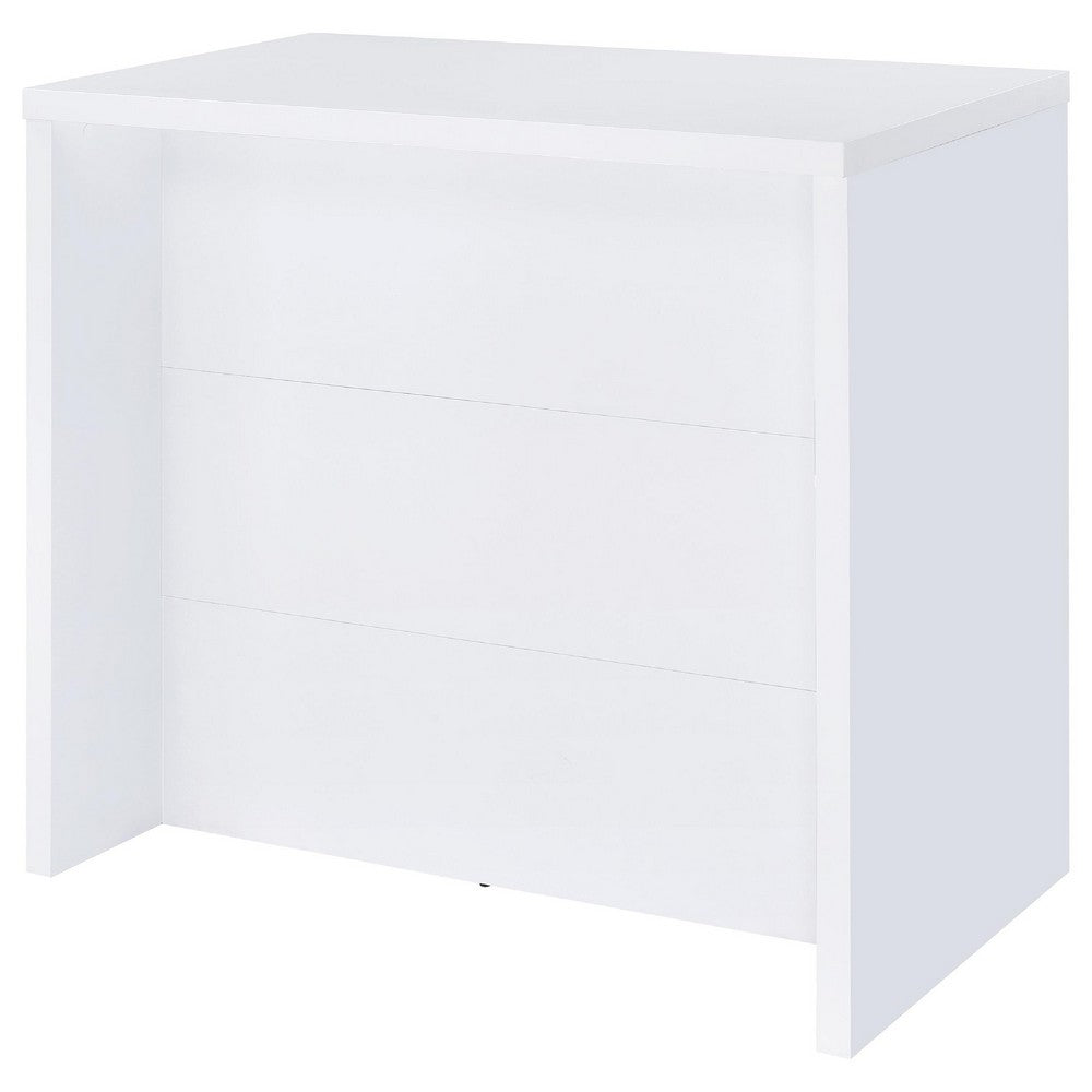 Anga Home Bar | 6 Shelves | 12 Bottle Holders | Stemware | White 47"