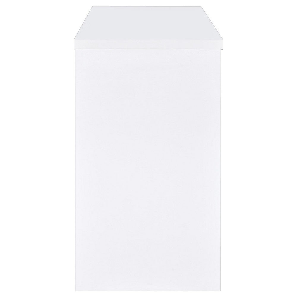 Anga Home Bar | 6 Shelves | 12 Bottle Holders | Stemware | White 47"