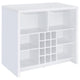 Anga Home Bar | 6 Shelves | 12 Bottle Holders | Stemware | White 47"