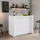 Anga Home Bar | 6 Shelves | 12 Bottle Holders | Stemware | White 47"