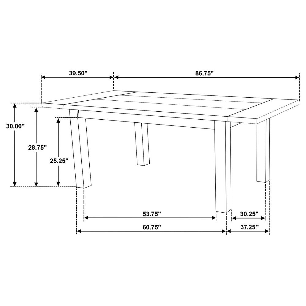 Dova Extending Dining Table | 2 Leaves | Vineyard Oak Brown | 63-87"