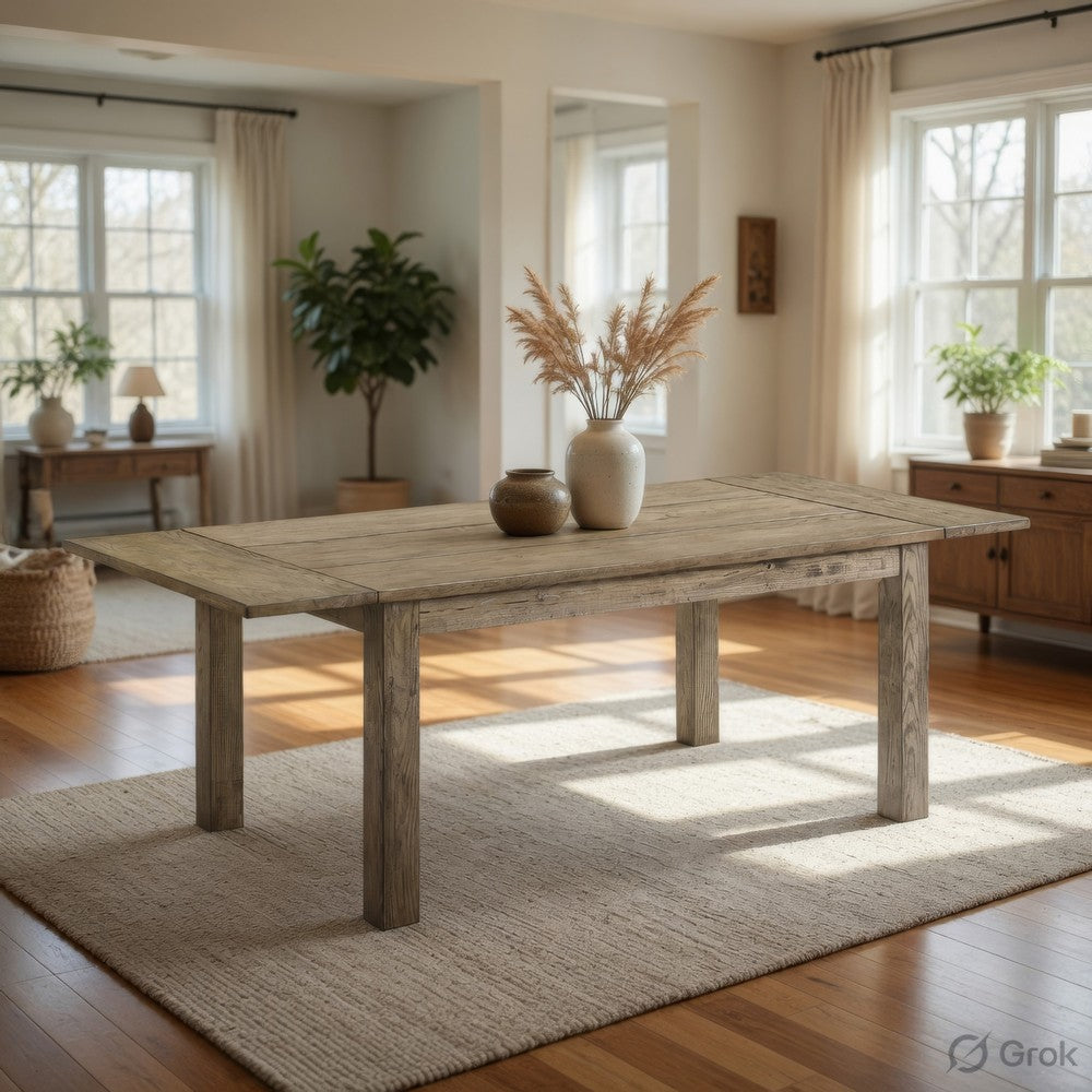Dova Extending Dining Table | 2 Leaves | Vineyard Oak Brown | 63-87"