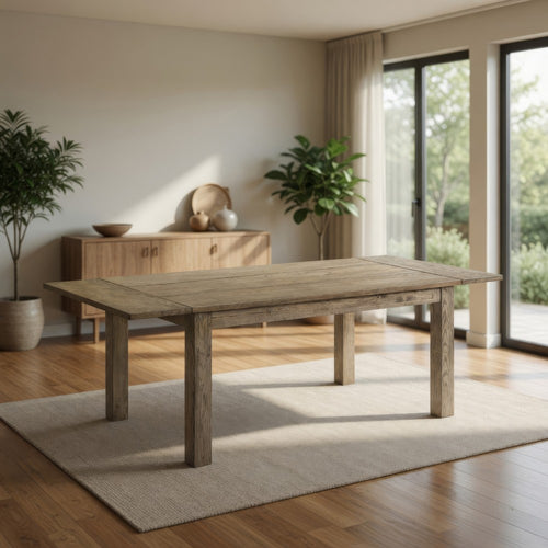 Dova Extending Dining Table | 2 Leaves | Vineyard Oak Brown | 63-87"