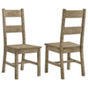 Dova Dining Side Chair Set of 2 | Ladder Back | Vineyard Oak Brown Wood