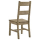 Dova Dining Side Chair Set of 2 | Ladder Back | Vineyard Oak Brown Wood