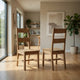 Dova Dining Side Chair Set of 2 | Ladder Back | Vineyard Oak Brown Wood