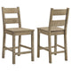 Dova Counter Height Chair Set of 2 | Ladder Back | Vineyard Oak Brown