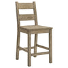 Dova Counter Height Chair Set of 2 | Ladder Back | Vineyard Oak Brown