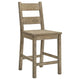 Dova Counter Height Chair Set of 2 | Ladder Back | Vineyard Oak Brown
