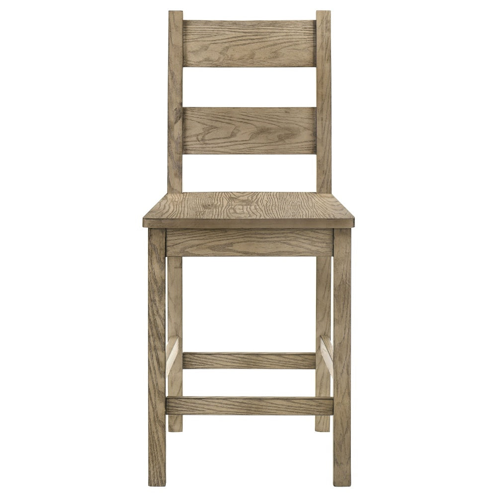 Dova Counter Height Chair Set of 2 | Ladder Back | Vineyard Oak Brown