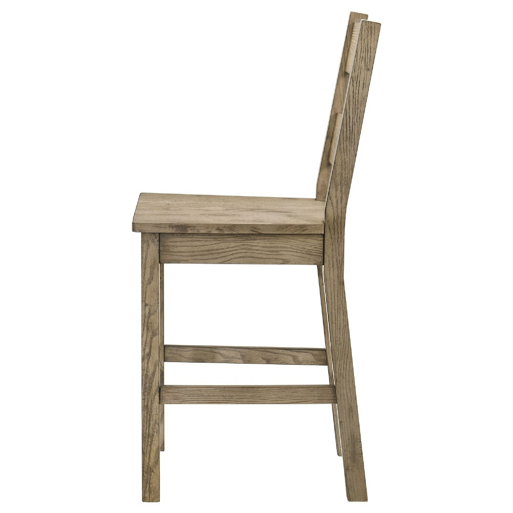 Dova Counter Height Chair Set of 2 | Ladder Back | Vineyard Oak Brown