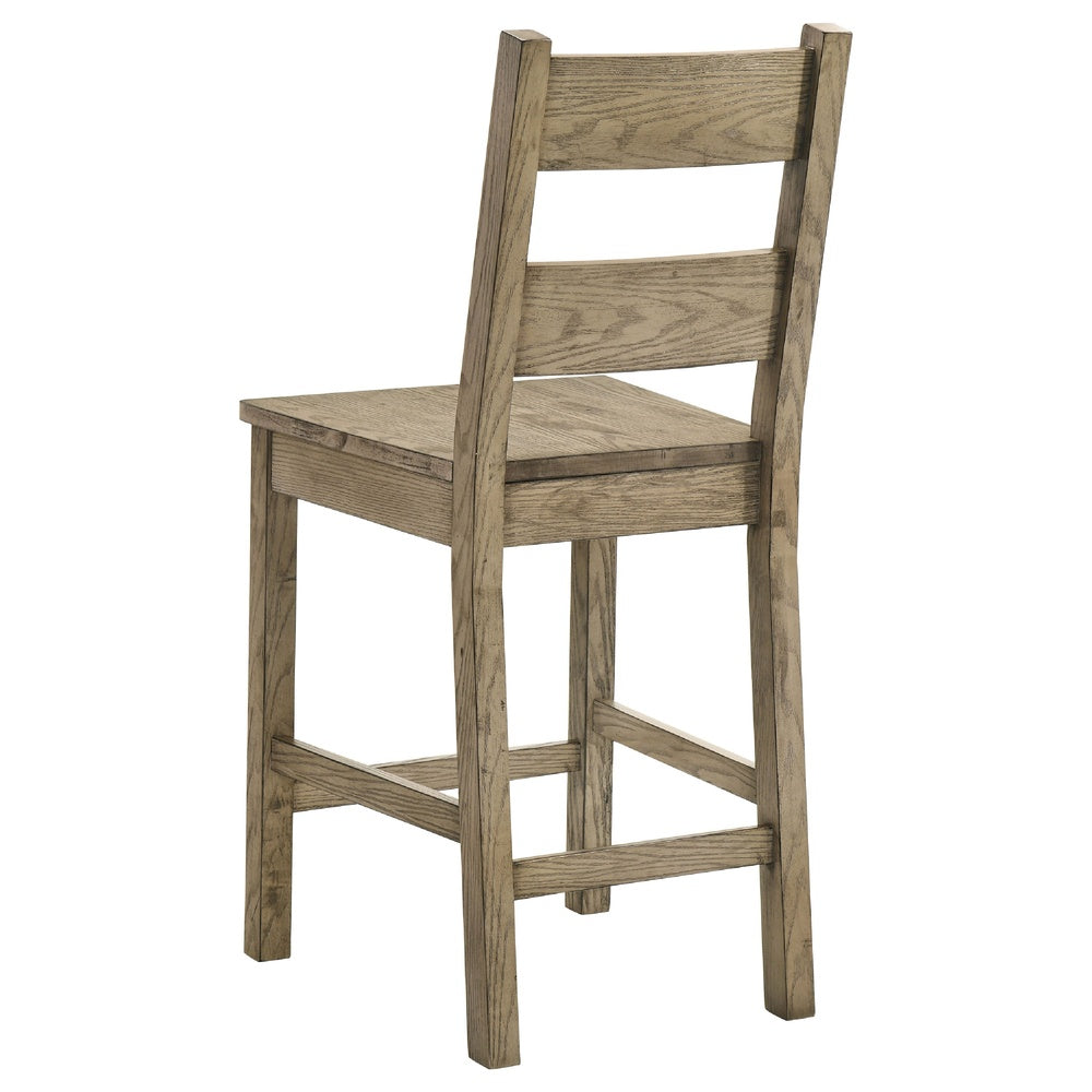 Dova Counter Height Chair Set of 2 | Ladder Back | Vineyard Oak Brown