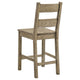 Dova Counter Height Chair Set of 2 | Ladder Back | Vineyard Oak Brown