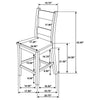 Dova Counter Height Chair Set of 2 | Ladder Back | Vineyard Oak Brown
