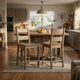 Dova Counter Height Chair Set of 2 | Ladder Back | Vineyard Oak Brown
