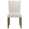Cana Dining Side Chair Set of 2 | Beige Upholstered Parsons Style | Hardwood Frame