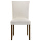 Cana Dining Side Chair Set of 2 | Beige Upholstered Parsons Style | Hardwood Frame