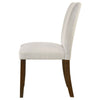 Cana Dining Side Chair Set of 2 | Beige Upholstered Parsons Style | Hardwood Frame