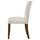 Cana Dining Side Chair Set of 2 | Beige Upholstered Parsons Style | Hardwood Frame