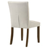 Cana Dining Side Chair Set of 2 | Beige Upholstered Parsons Style | Hardwood Frame