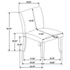 Cana Dining Side Chair Set of 2 | Beige Upholstered Parsons Style | Hardwood Frame