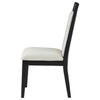 Jack Dining Side Chair Set of 2 | Ivory Cushions | Black Ribbed Frame