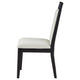 Jack Dining Side Chair Set of 2 | Ivory Cushions | Black Ribbed Frame