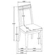 Jack Dining Side Chair Set of 2 | Ivory Cushions | Black Ribbed Frame