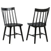 Pyra Dining Side Chair Set of 2 | Windsor Style Slatted Back | Black