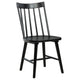 Pyra Dining Side Chair Set of 2 | Windsor Style Slatted Back | Black