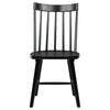 Pyra Dining Side Chair Set of 2 | Windsor Style Slatted Back | Black