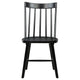 Pyra Dining Side Chair Set of 2 | Windsor Style Slatted Back | Black