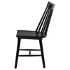 Pyra Dining Side Chair Set of 2 | Windsor Style Slatted Back | Black