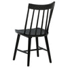 Pyra Dining Side Chair Set of 2 | Windsor Style Slatted Back | Black