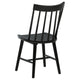 Pyra Dining Side Chair Set of 2 | Windsor Style Slatted Back | Black