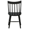 Pyra Dining Side Chair Set of 2 | Windsor Style Slatted Back | Black