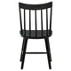 Pyra Dining Side Chair Set of 2 | Windsor Style Slatted Back | Black
