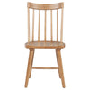 Pyra Dining Side Chair Set of 2 | Windsor Style Slatted Back | Brown