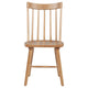 Pyra Dining Side Chair Set of 2 | Windsor Style Slatted Back | Brown