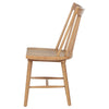 Pyra Dining Side Chair Set of 2 | Windsor Style Slatted Back | Brown
