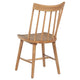 Pyra Dining Side Chair Set of 2 | Windsor Style Slatted Back | Brown