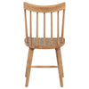 Pyra Dining Side Chair Set of 2 | Windsor Style Slatted Back | Brown